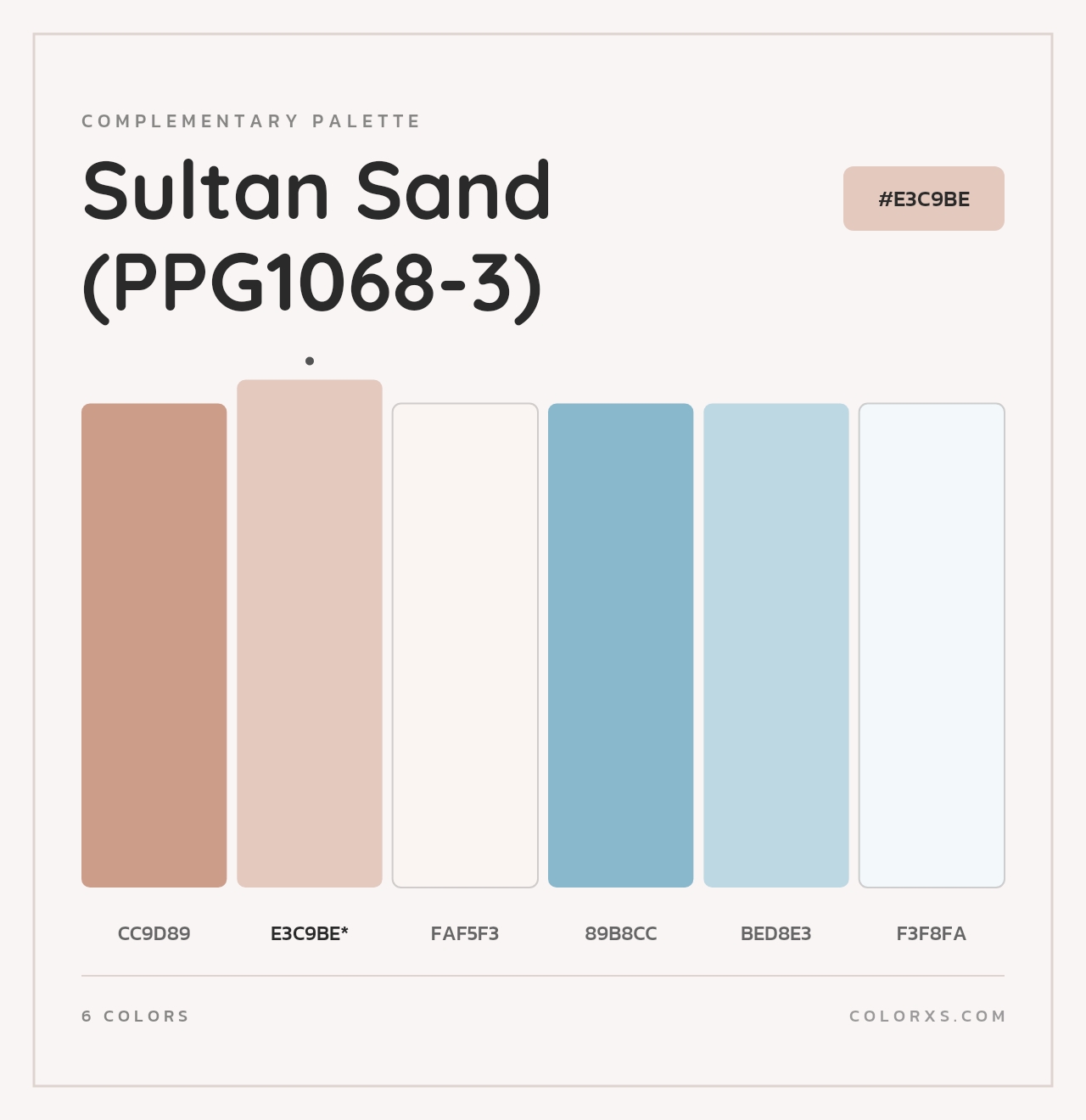 Sultan Sand (PPG1068-3) - Complementary Color Palette