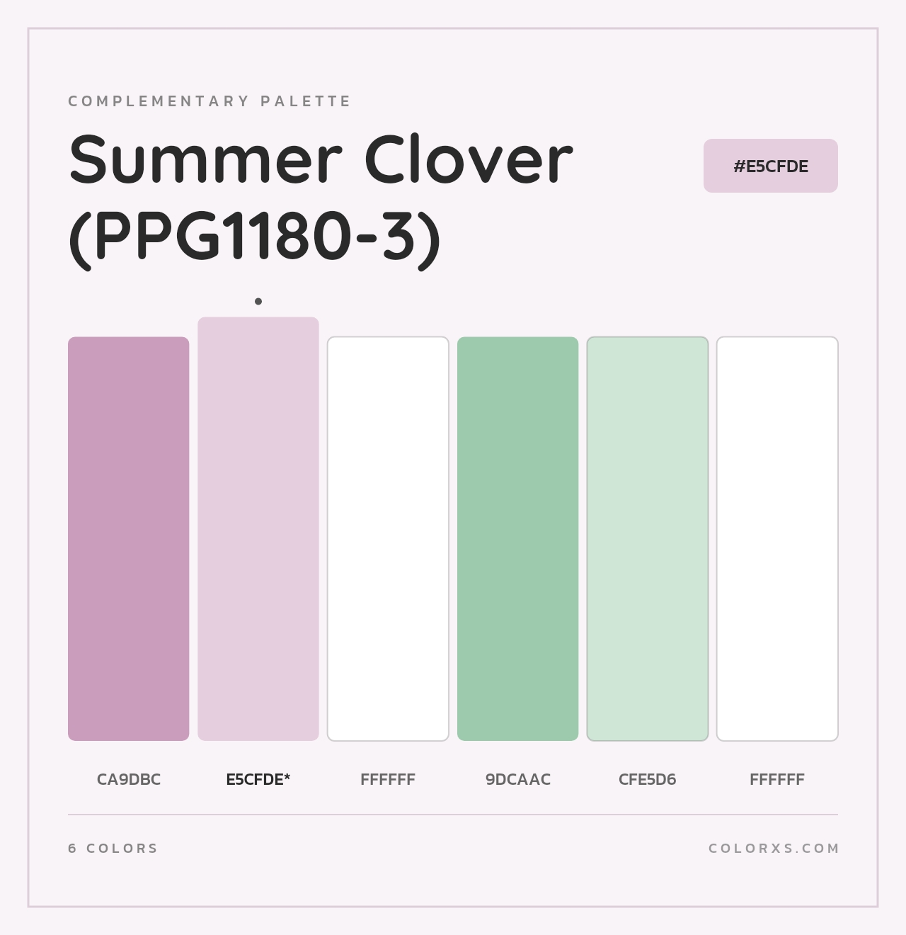 Summer Clover (PPG1180-3) - Complementary Color Palette