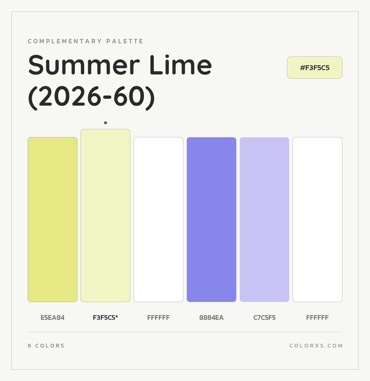 Summer Lime (2026-60) - Complementary Color Palette