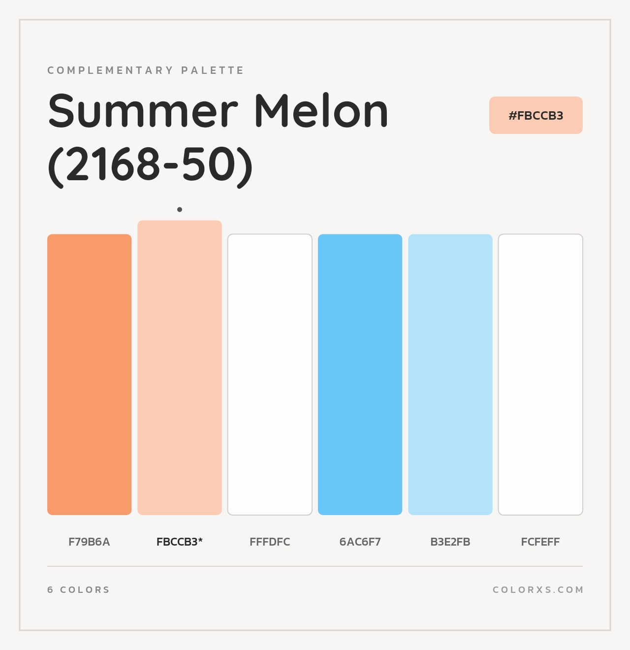 Summer Melon (2168-50) - Complementary Color Palette