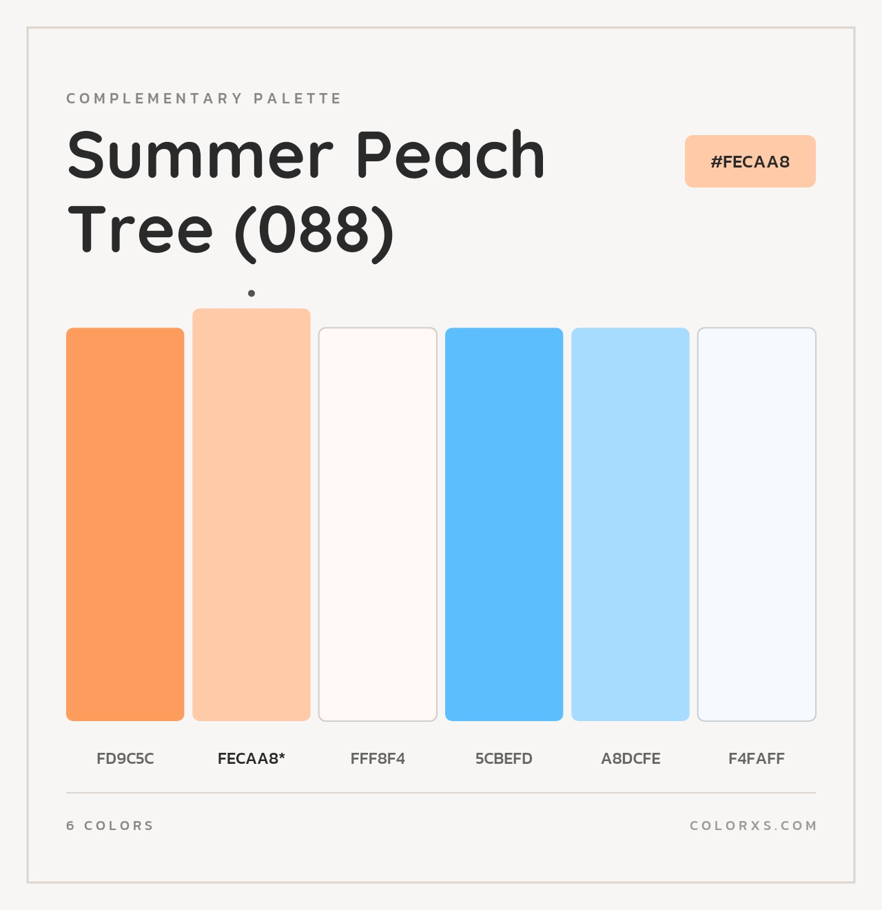 Summer Peach Tree (088) - Complementary Color Palette