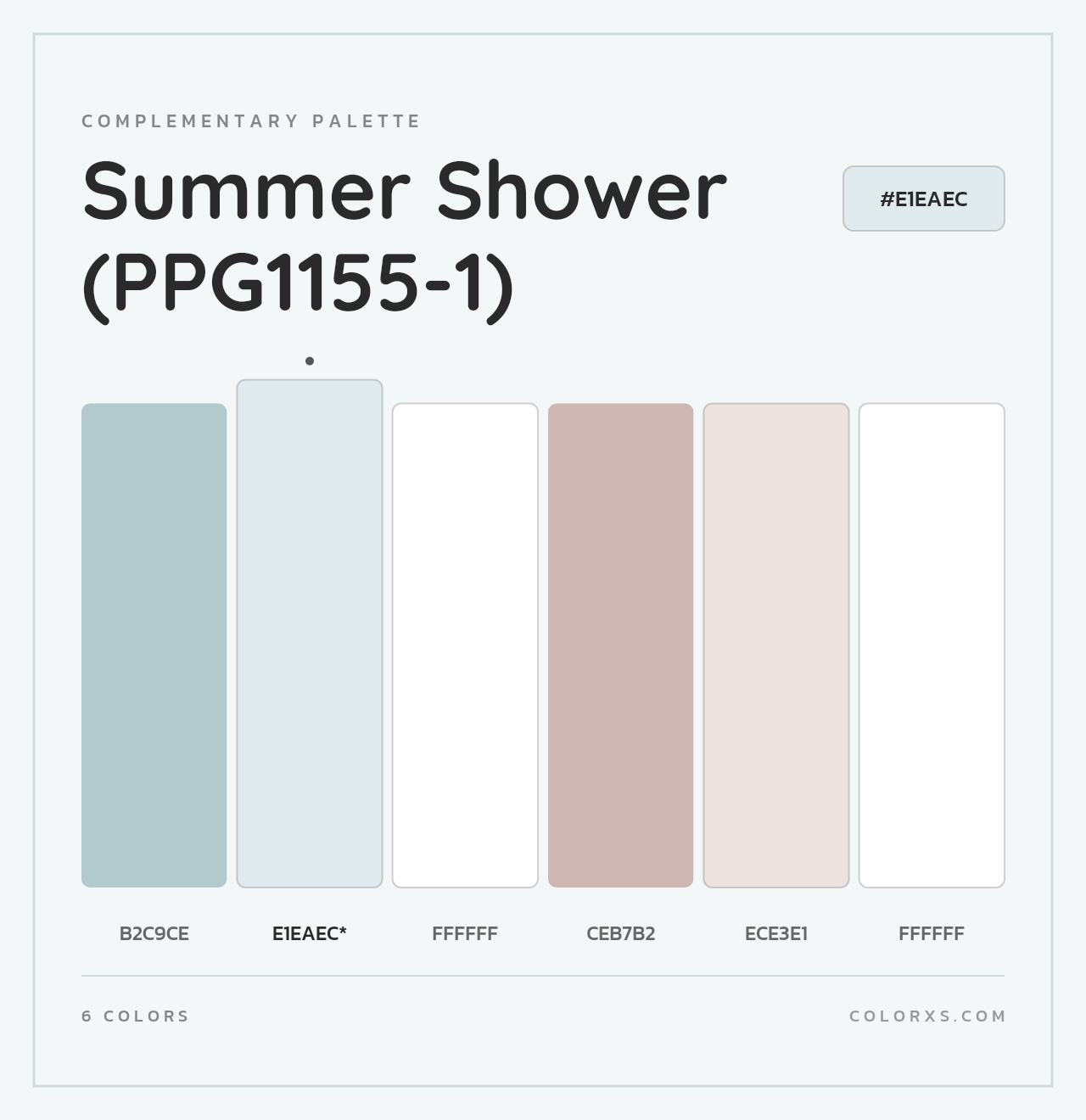 Summer Shower (PPG1155-1) - Complementary Color Palette