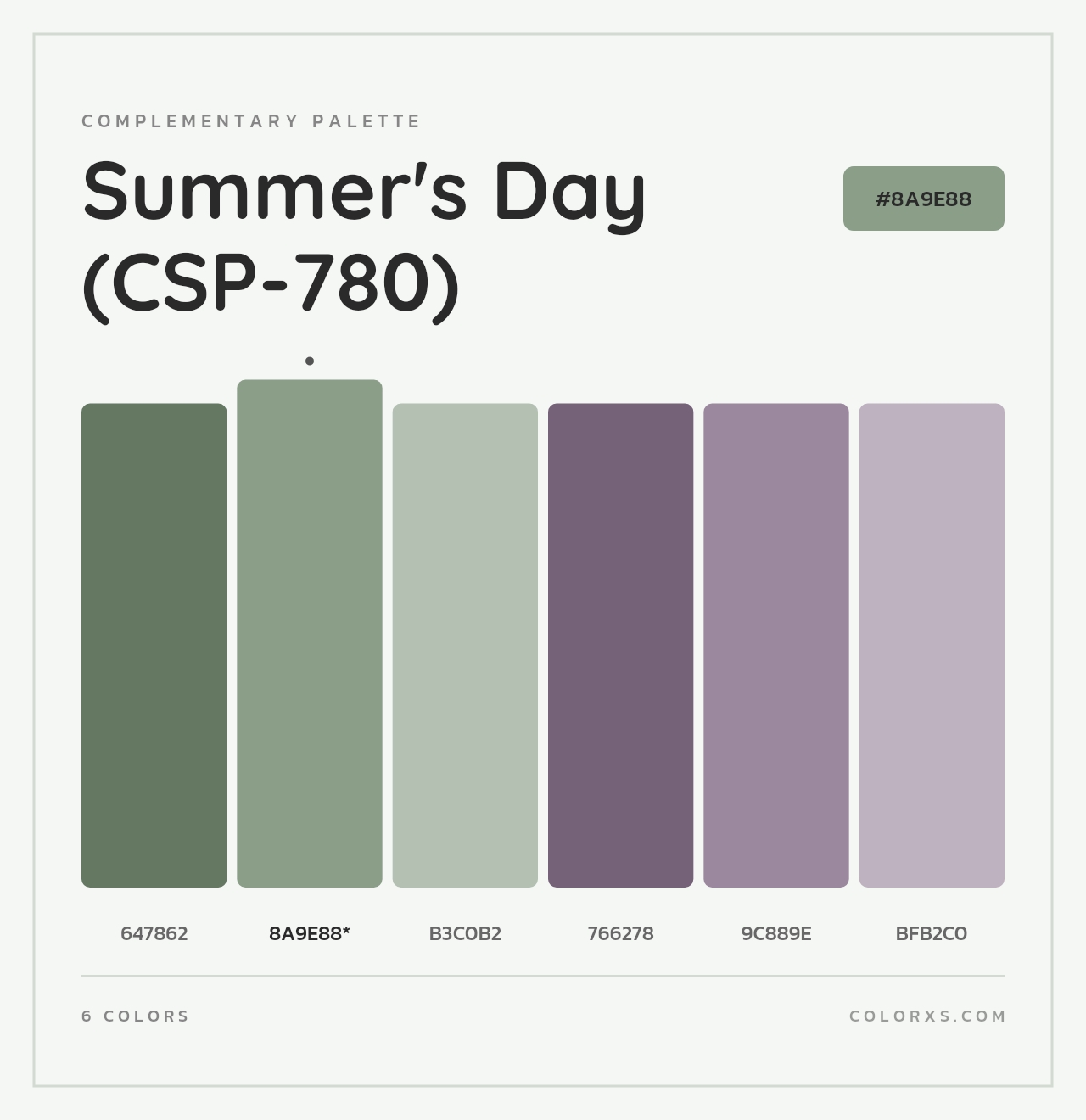 Summer's Day (CSP-780) - Complementary Color Palette
