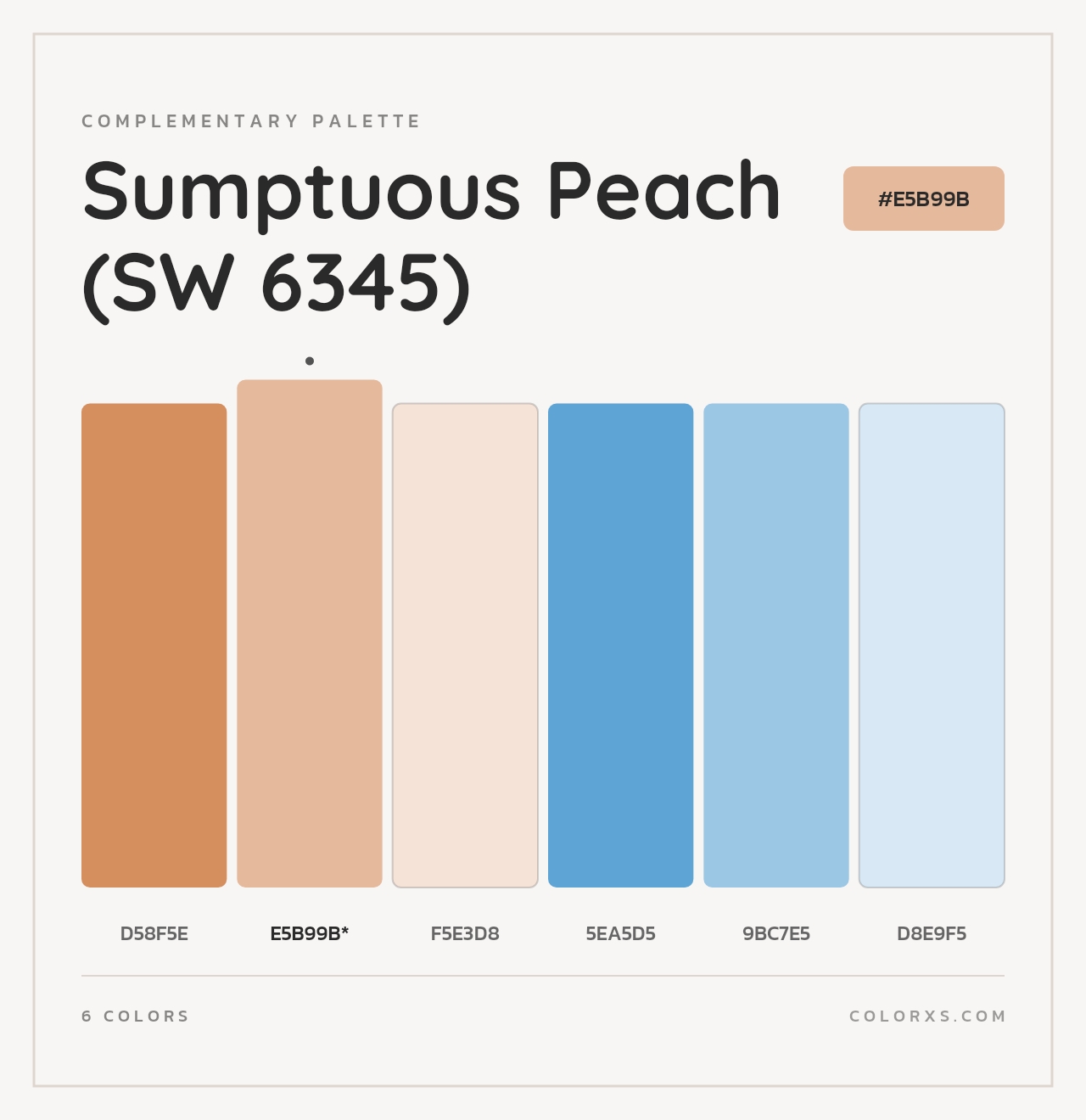 Sumptuous Peach (SW 6345) - Complementary Color Palette