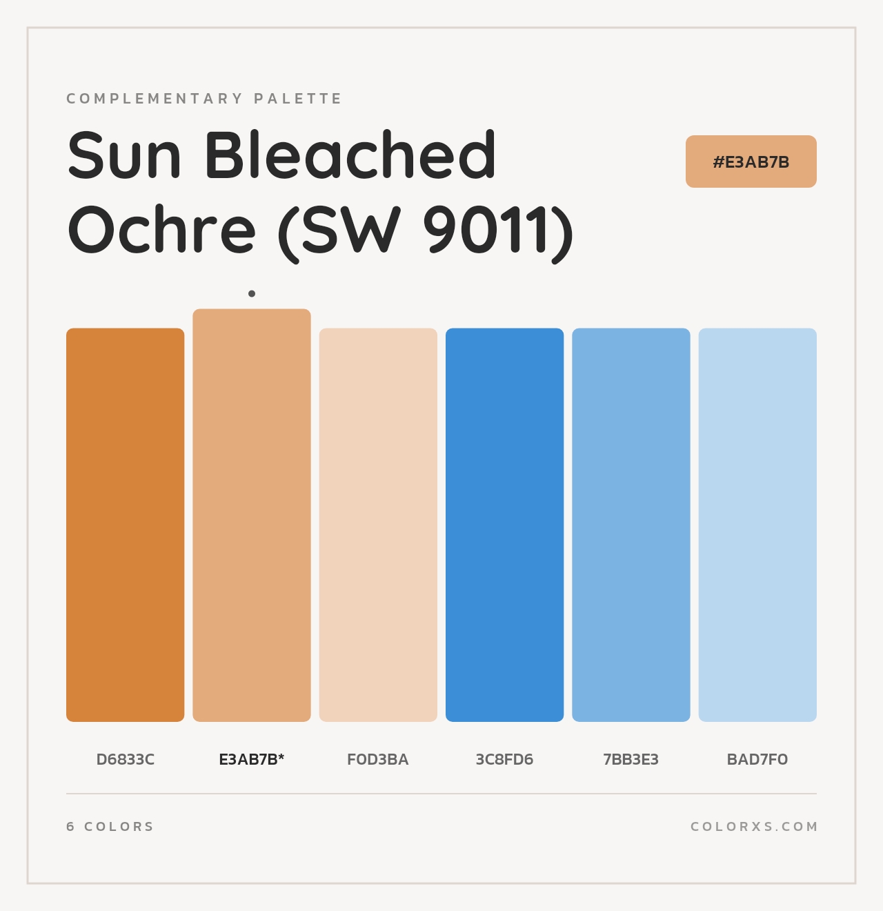Sun Bleached Ochre (SW 9011) - Complementary Color Palette