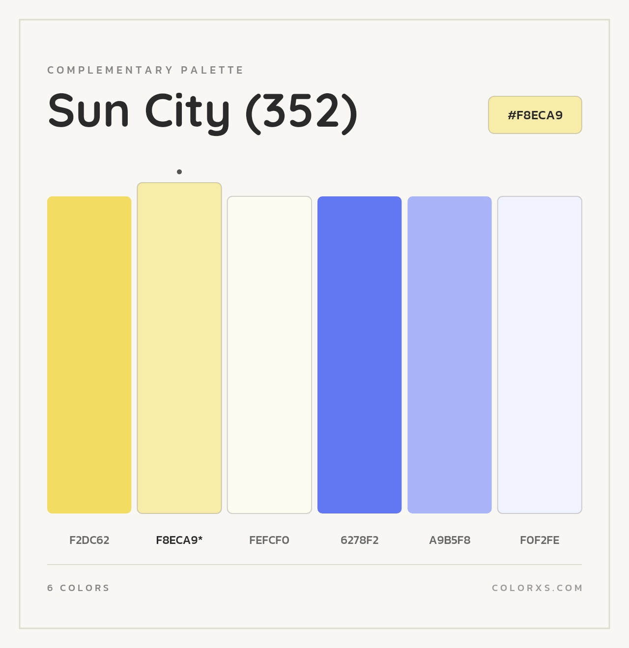 Sun City (352) - Complementary Color Palette