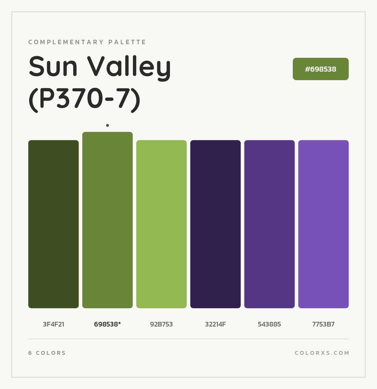 Sun Valley (P370-7) - Complementary Color Palette