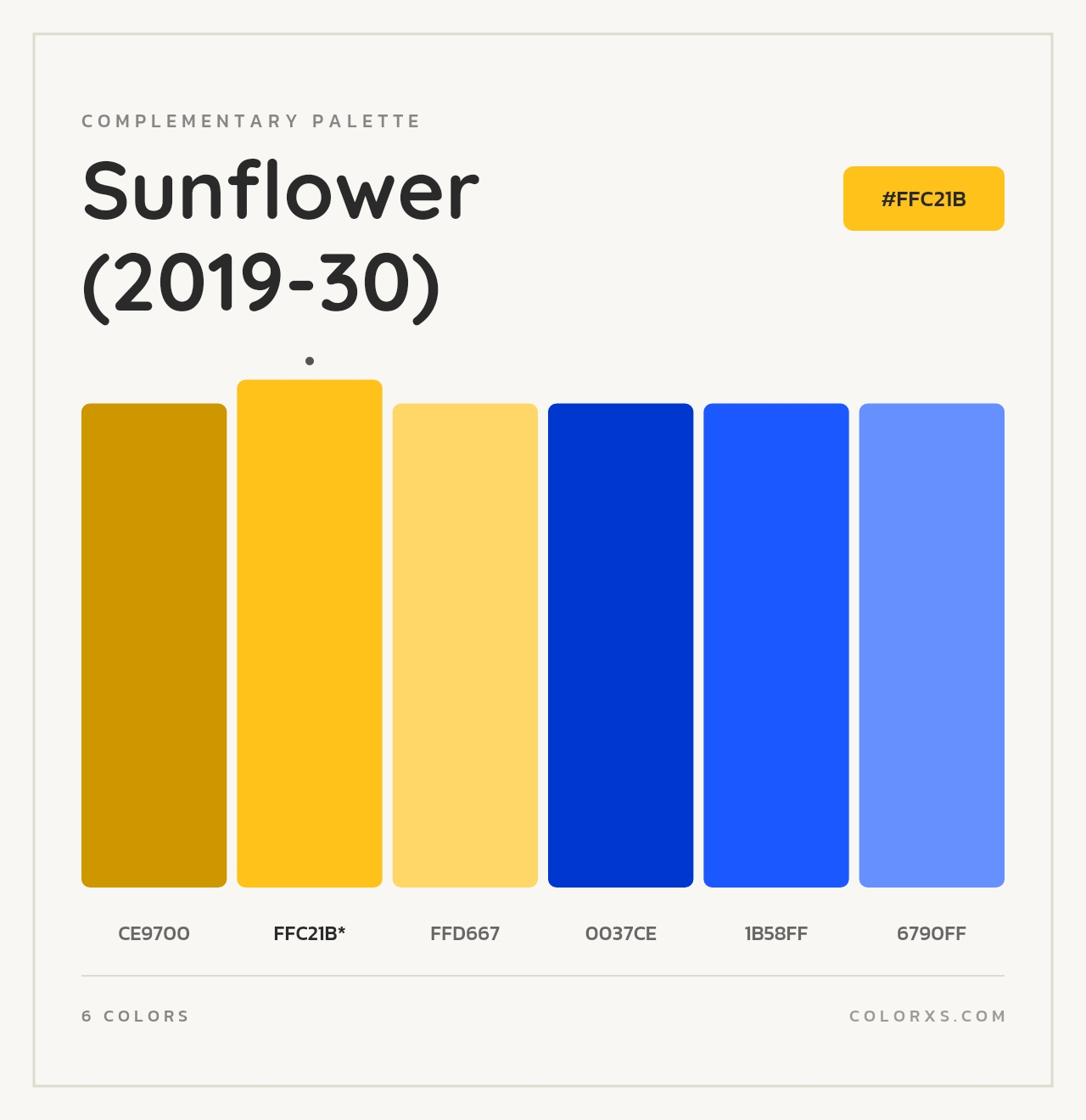 Sunflower (2019-30) - Complementary Color Palette