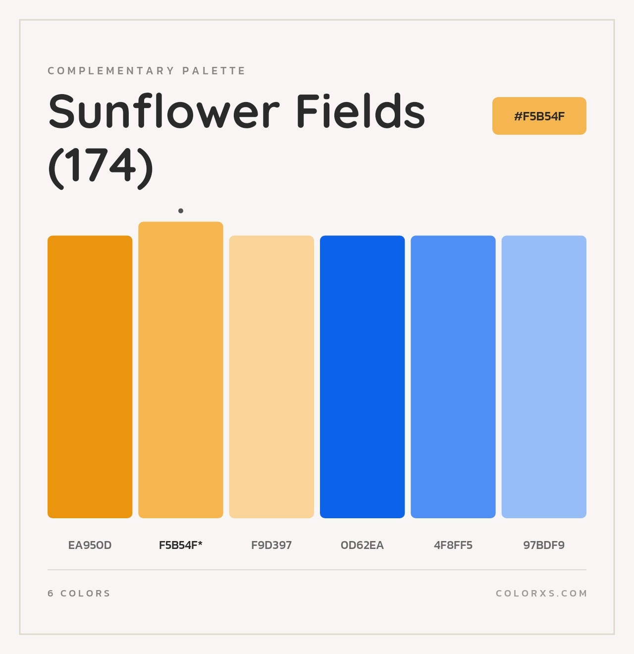 Sunflower Fields (174) - Complementary Color Palette