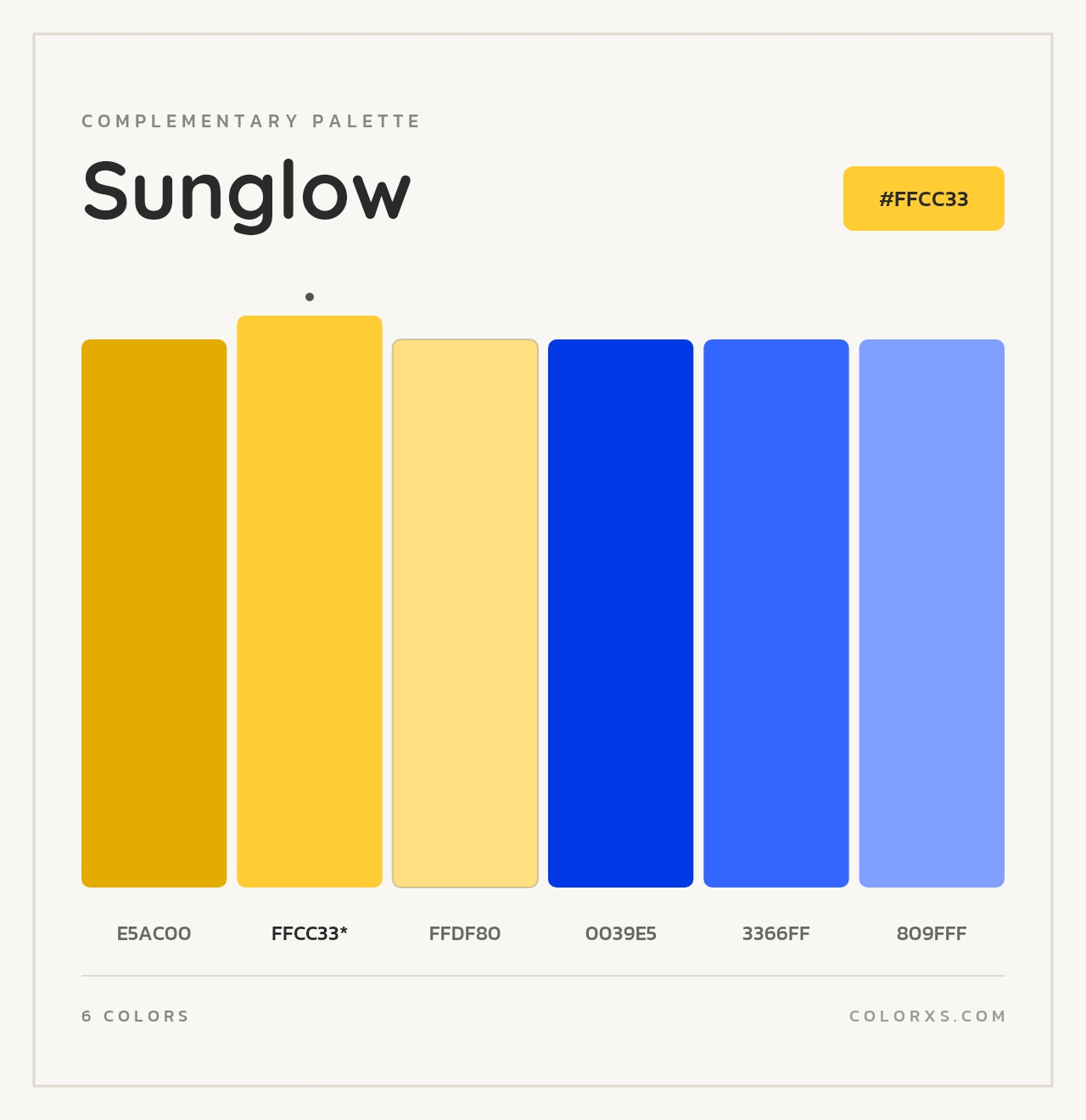 Sunglow - Complementary Color Palette