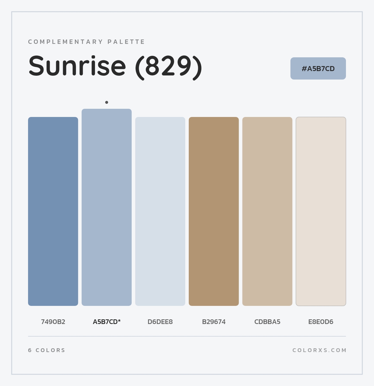 Sunrise (829) - Complementary Color Palette