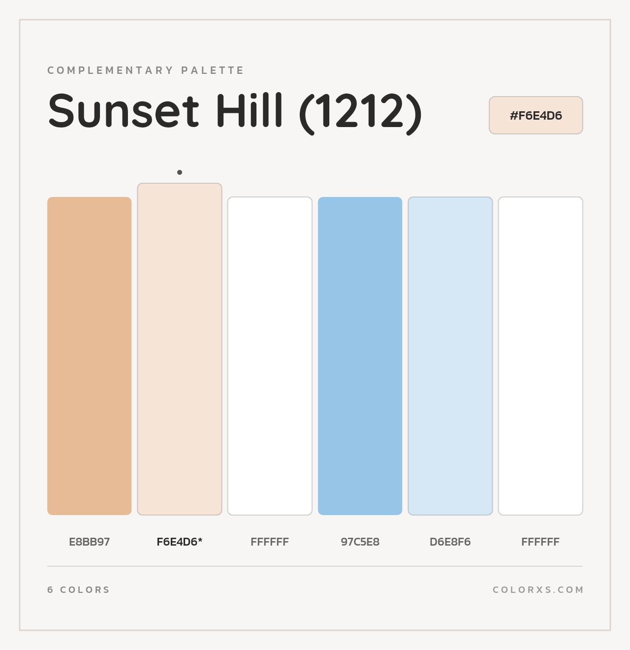 Sunset Hill (1212) - Complementary Color Palette
