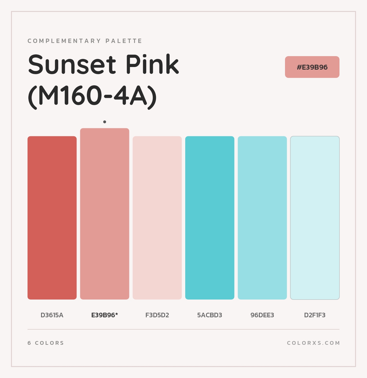 Sunset Pink (M160-4A) - Complementary Color Palette