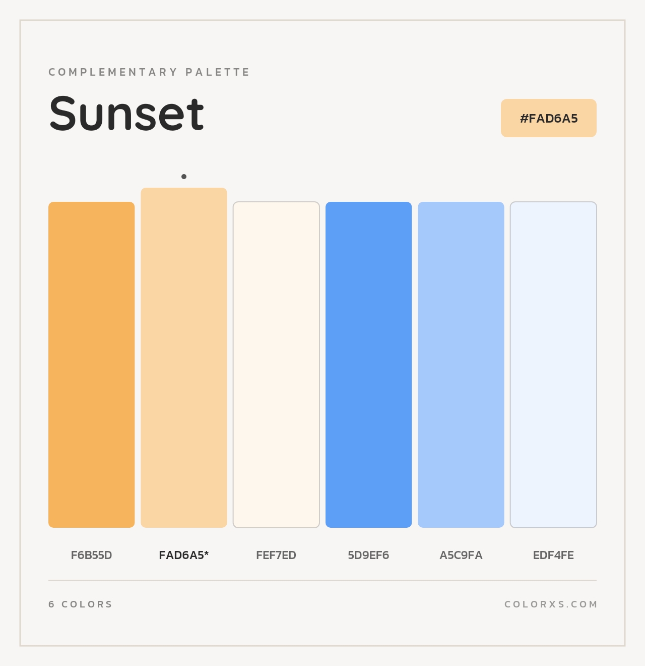 Sunset - Complementary Color Palette