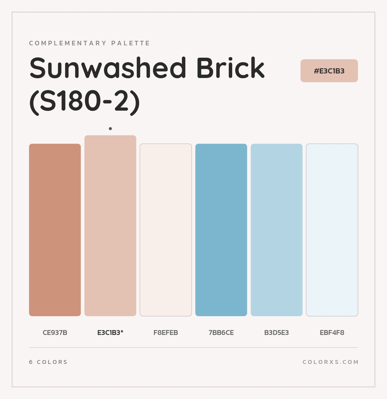 Sunwashed Brick (S180-2) - Complementary Color Palette