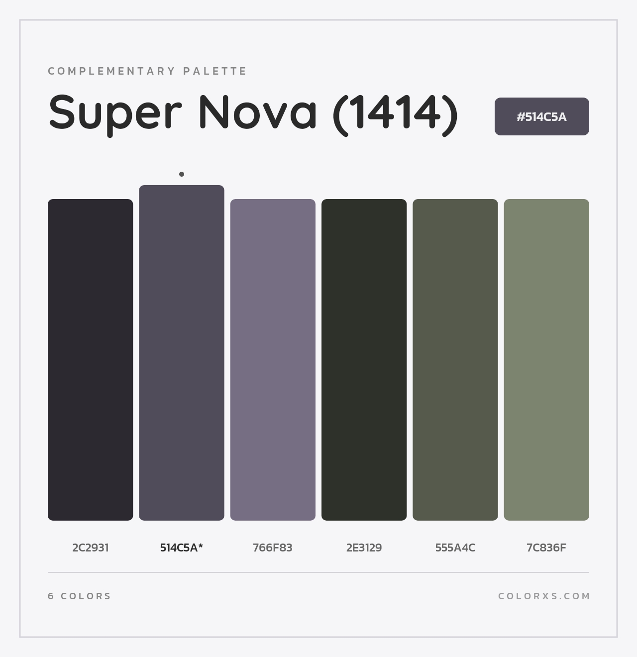 Super Nova (1414) - Complementary Color Palette