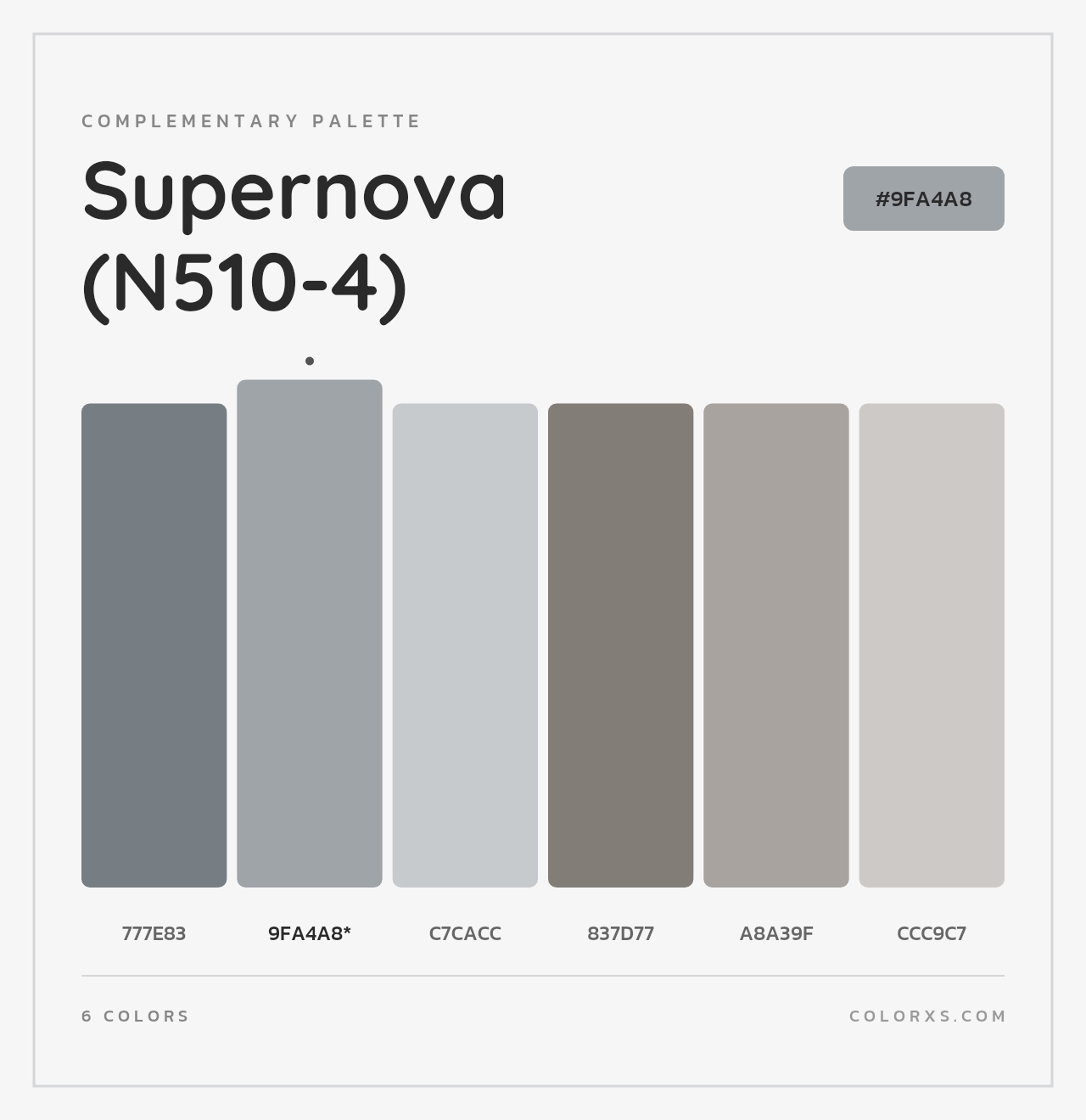 Supernova (N510-4) - Complementary Color Palette