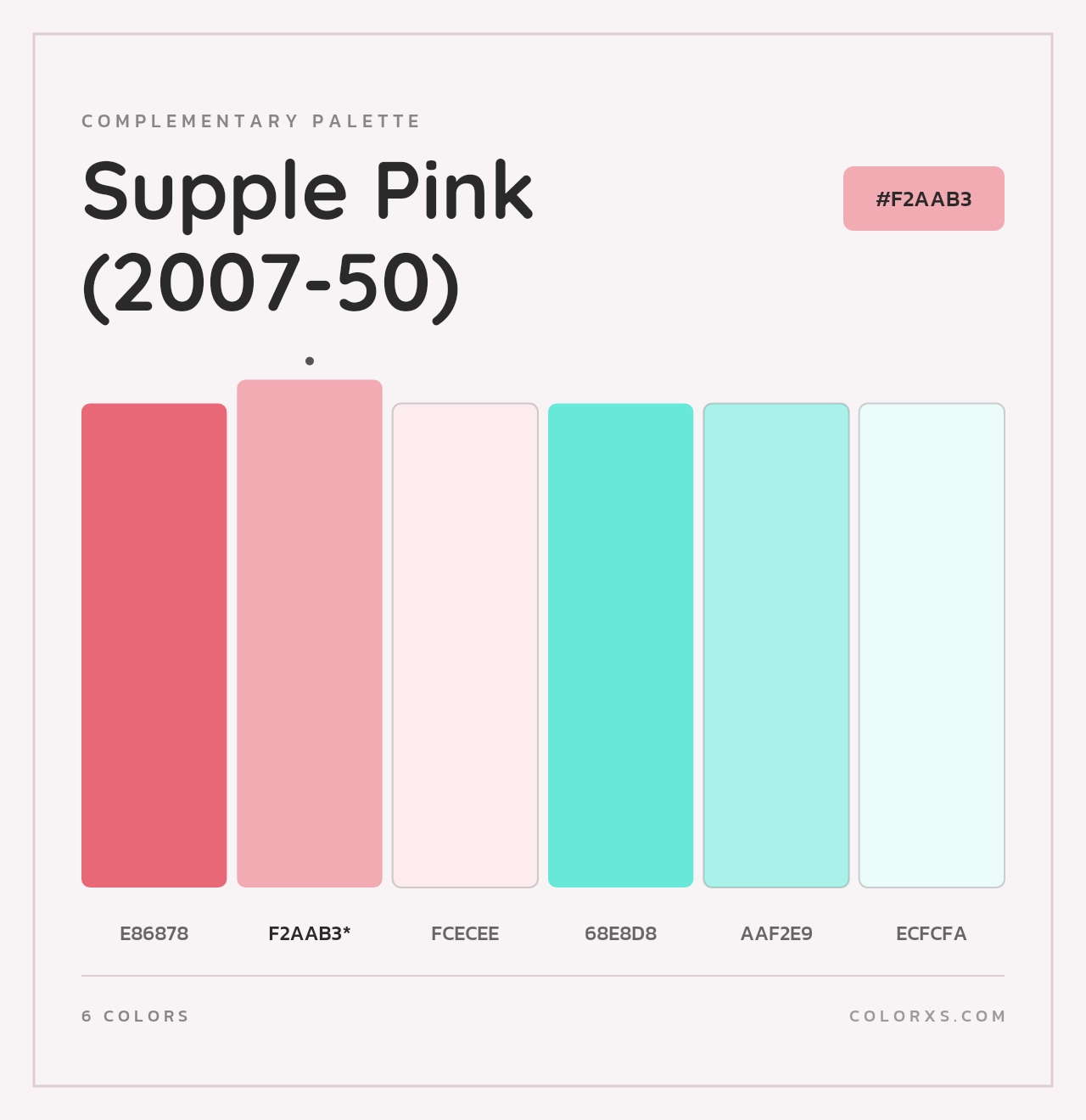 Supple Pink (2007-50) - Complementary Color Palette