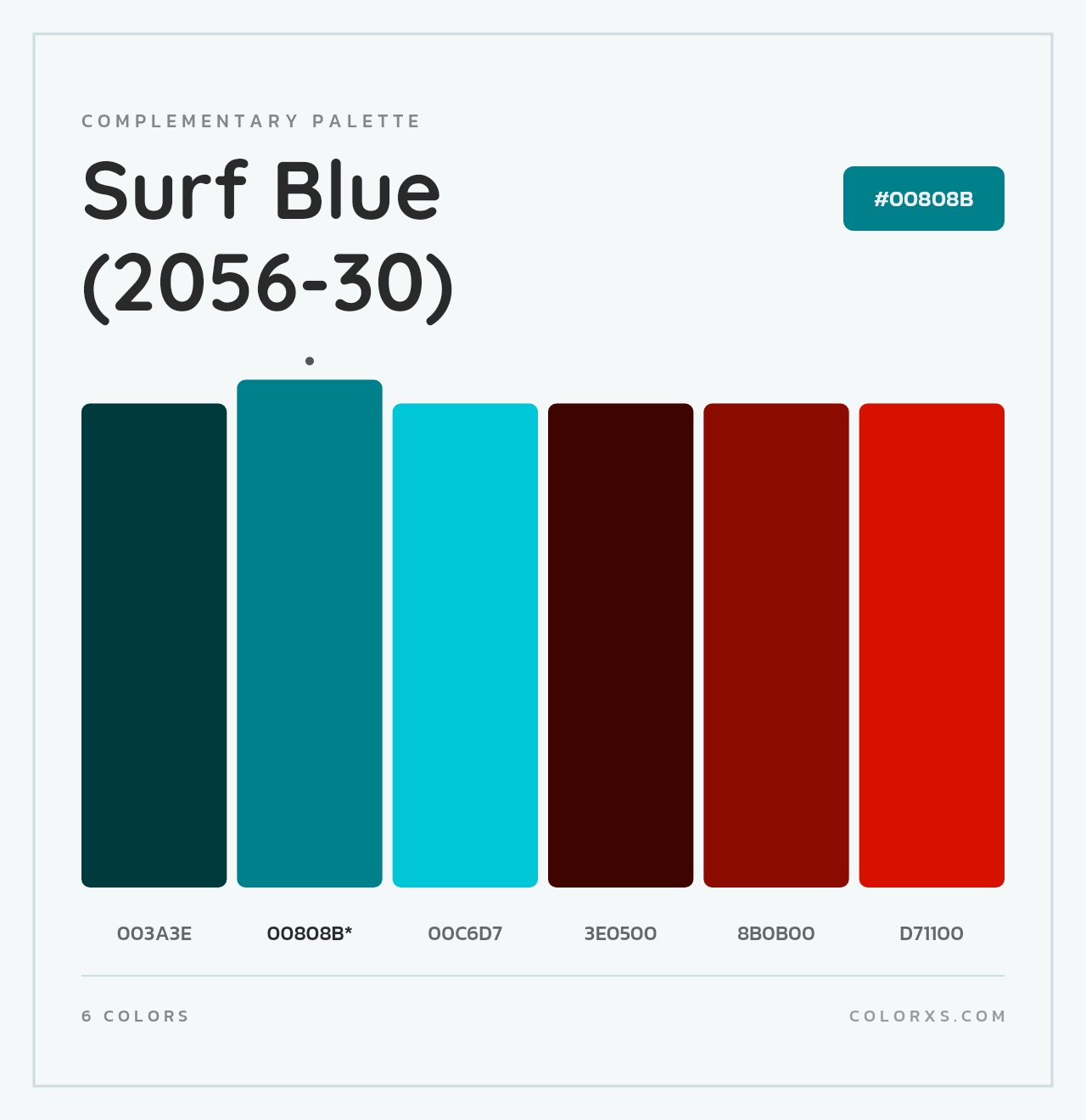 Surf Blue (2056-30) - Complementary Color Palette