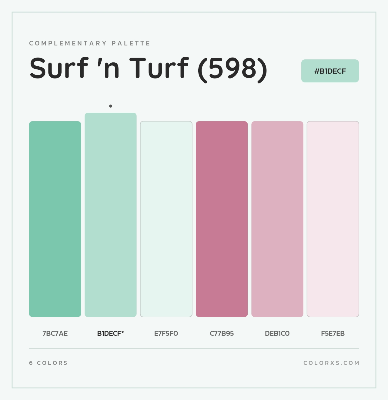 Surf 'n Turf (598) - Complementary Color Palette