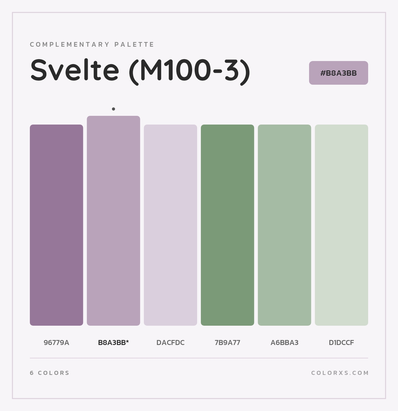 Svelte (M100-3) - Complementary Color Palette