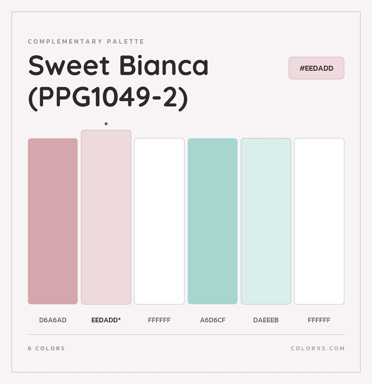 Sweet Bianca (PPG1049-2) - Complementary Color Palette