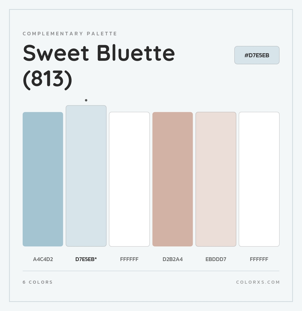 Sweet Bluette (813) - Complementary Color Palette