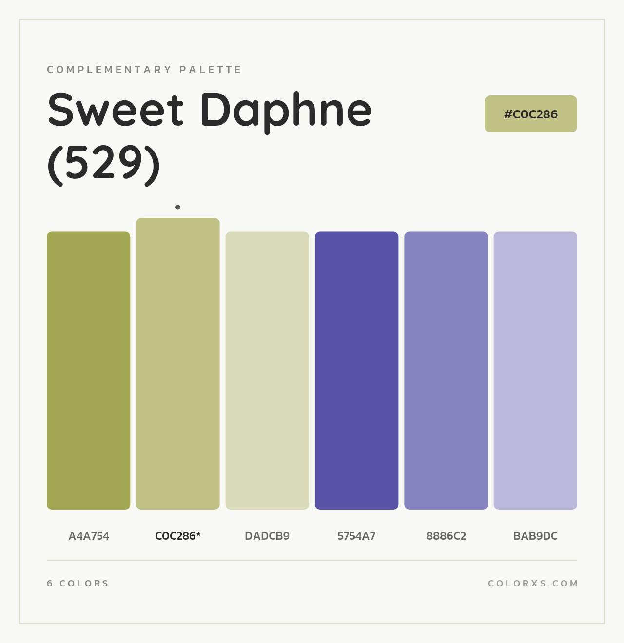 Sweet Daphne (529) - Complementary Color Palette