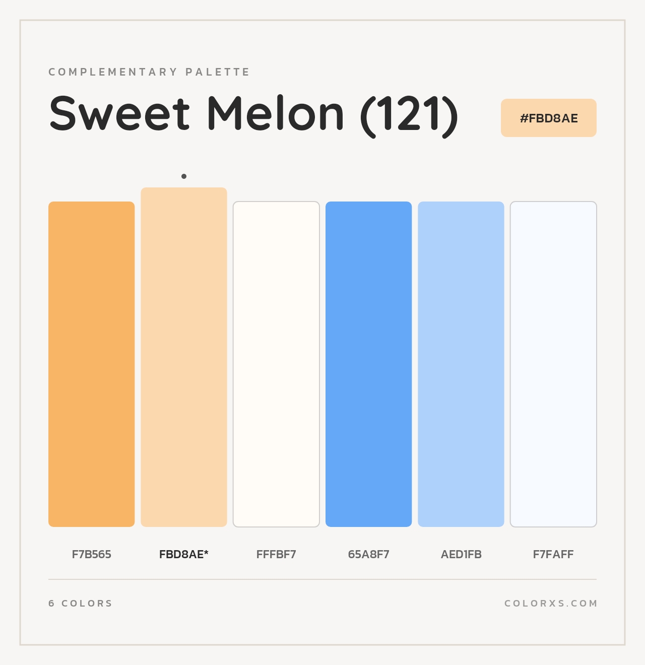 Sweet Melon (121) - Complementary Color Palette