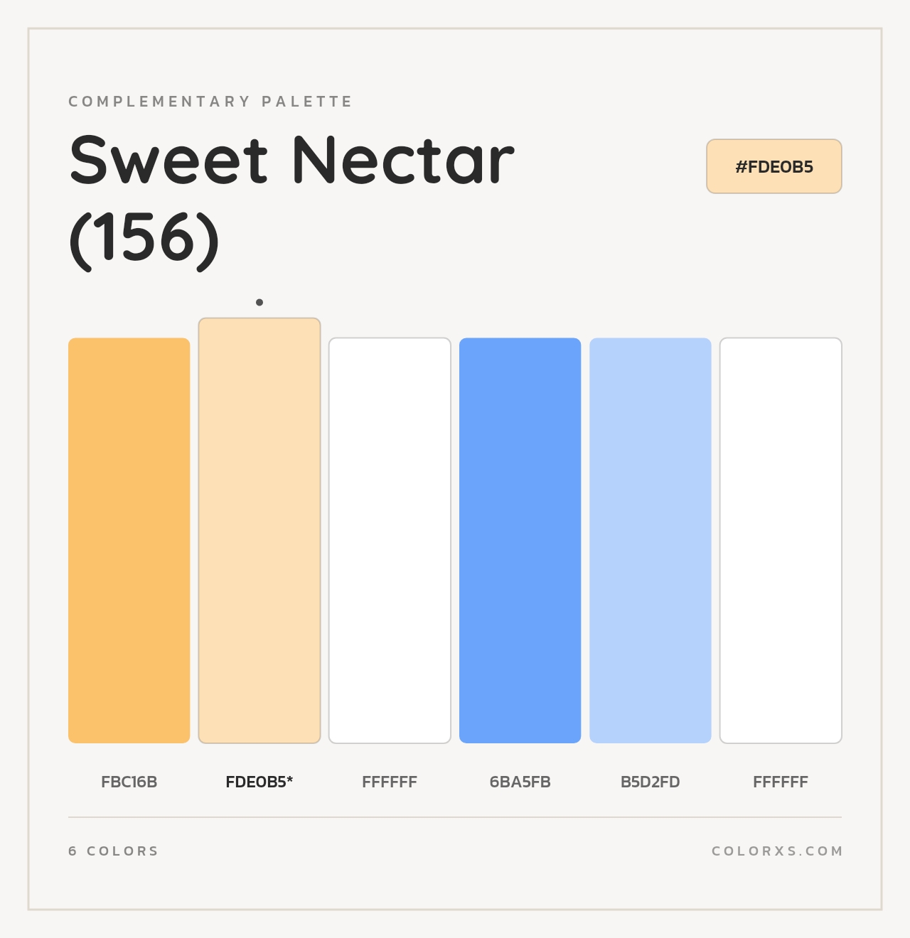 Sweet Nectar (156) - Complementary Color Palette
