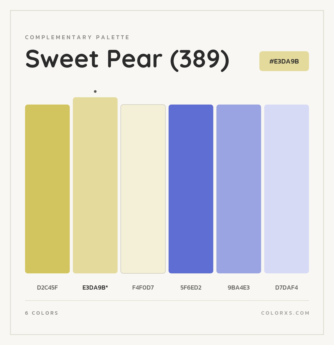 Sweet Pear (389) - Complementary Color Palette