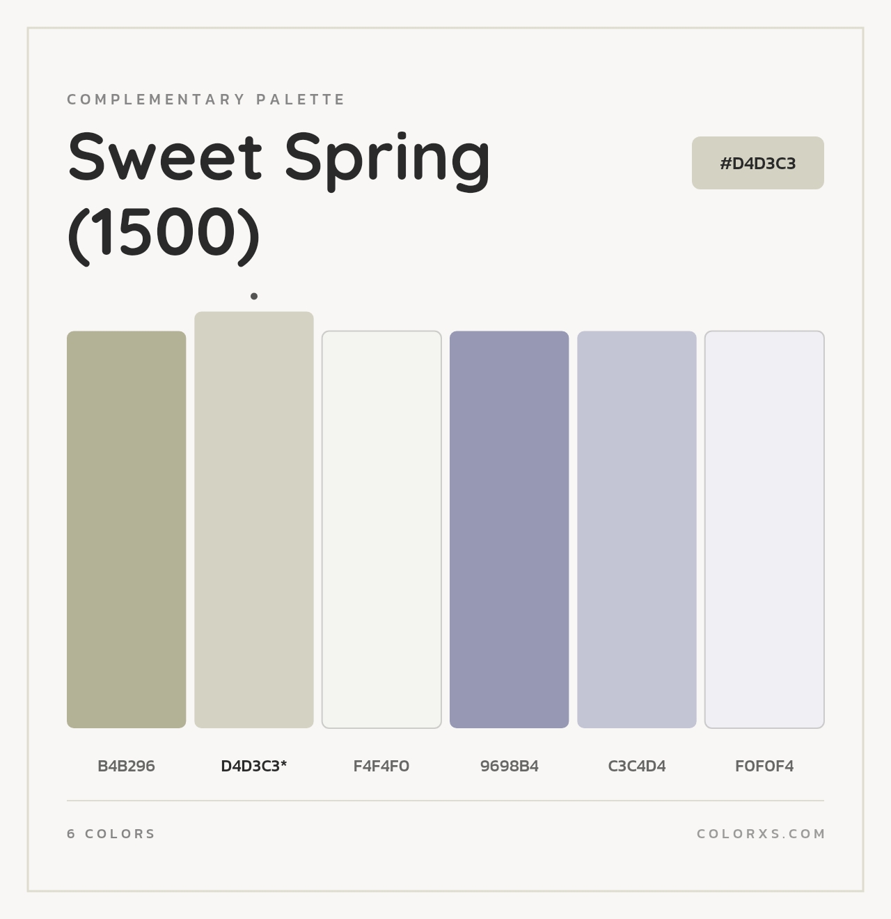 Sweet Spring (1500) - Complementary Color Palette