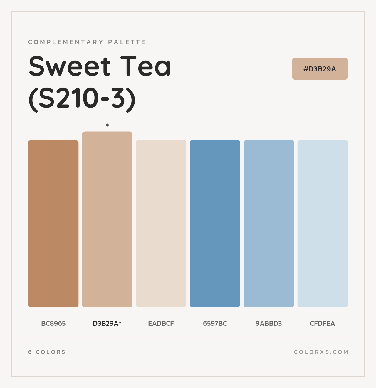 Sweet Tea (S210-3) - Complementary Color Palette