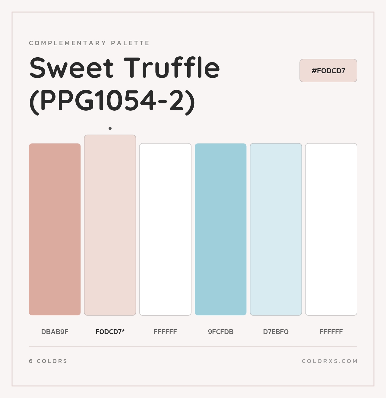 Sweet Truffle (PPG1054-2) - Complementary Color Palette