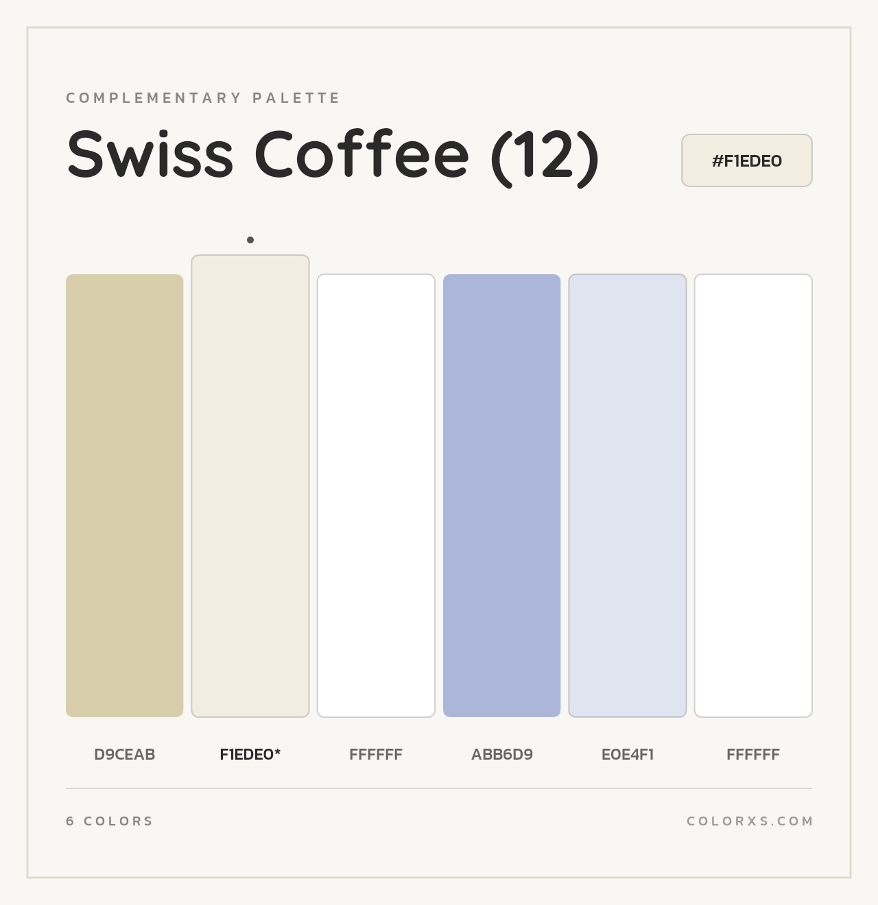 Swiss Coffee (12) - Complementary Color Palette
