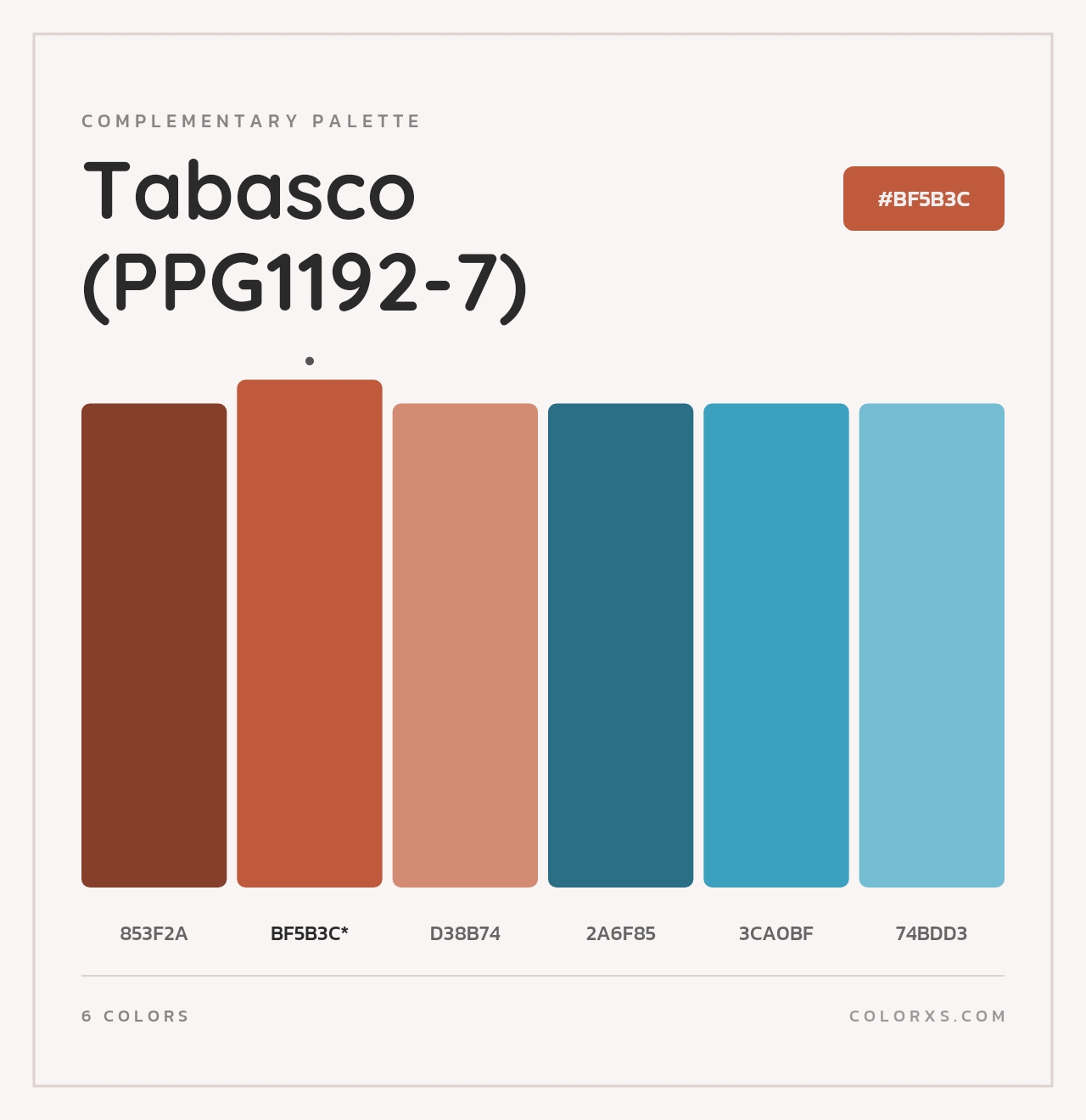 Tabasco (PPG1192-7) - Complementary Color Palette