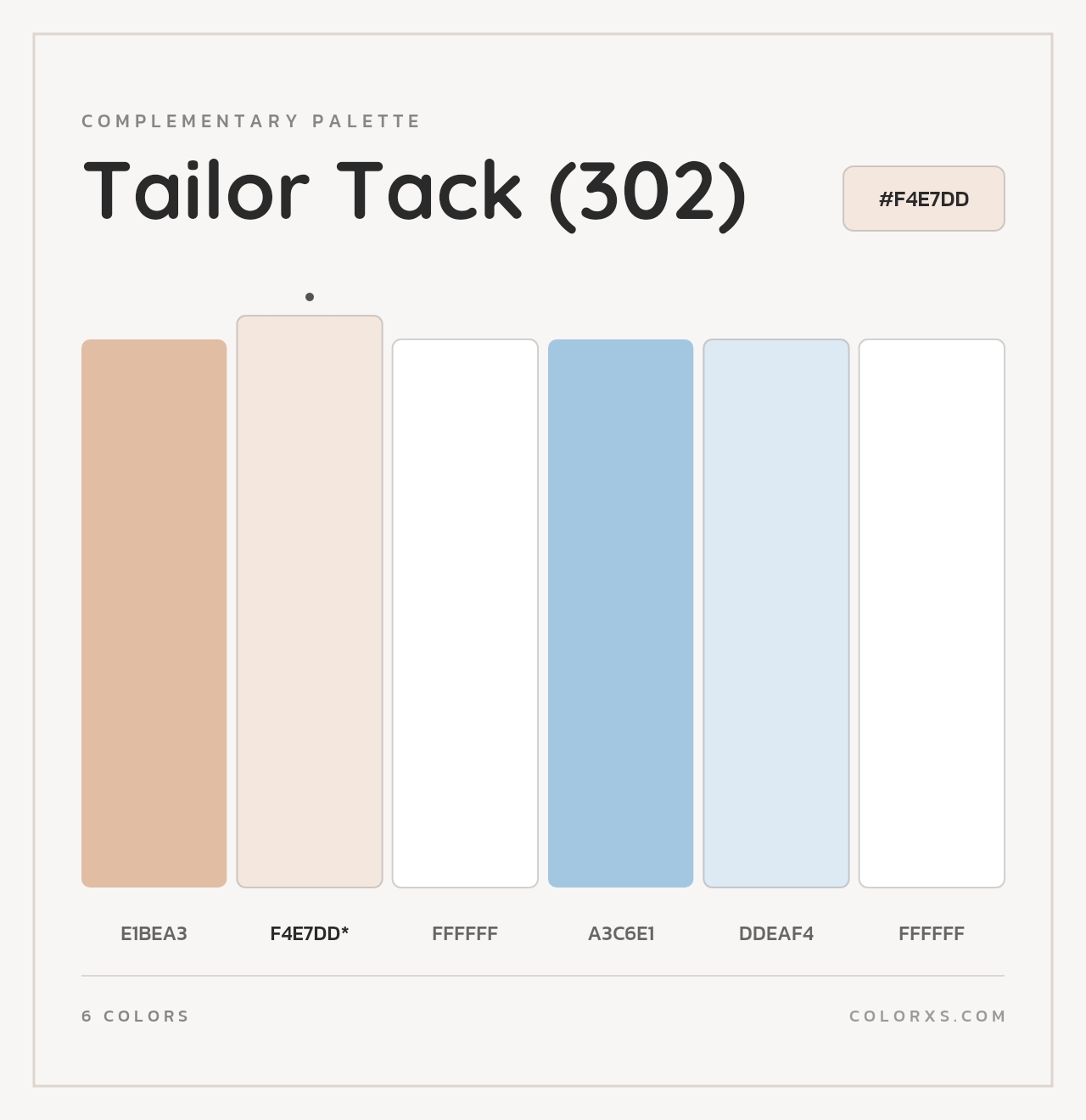 Tailor Tack (302) - Complementary Color Palette