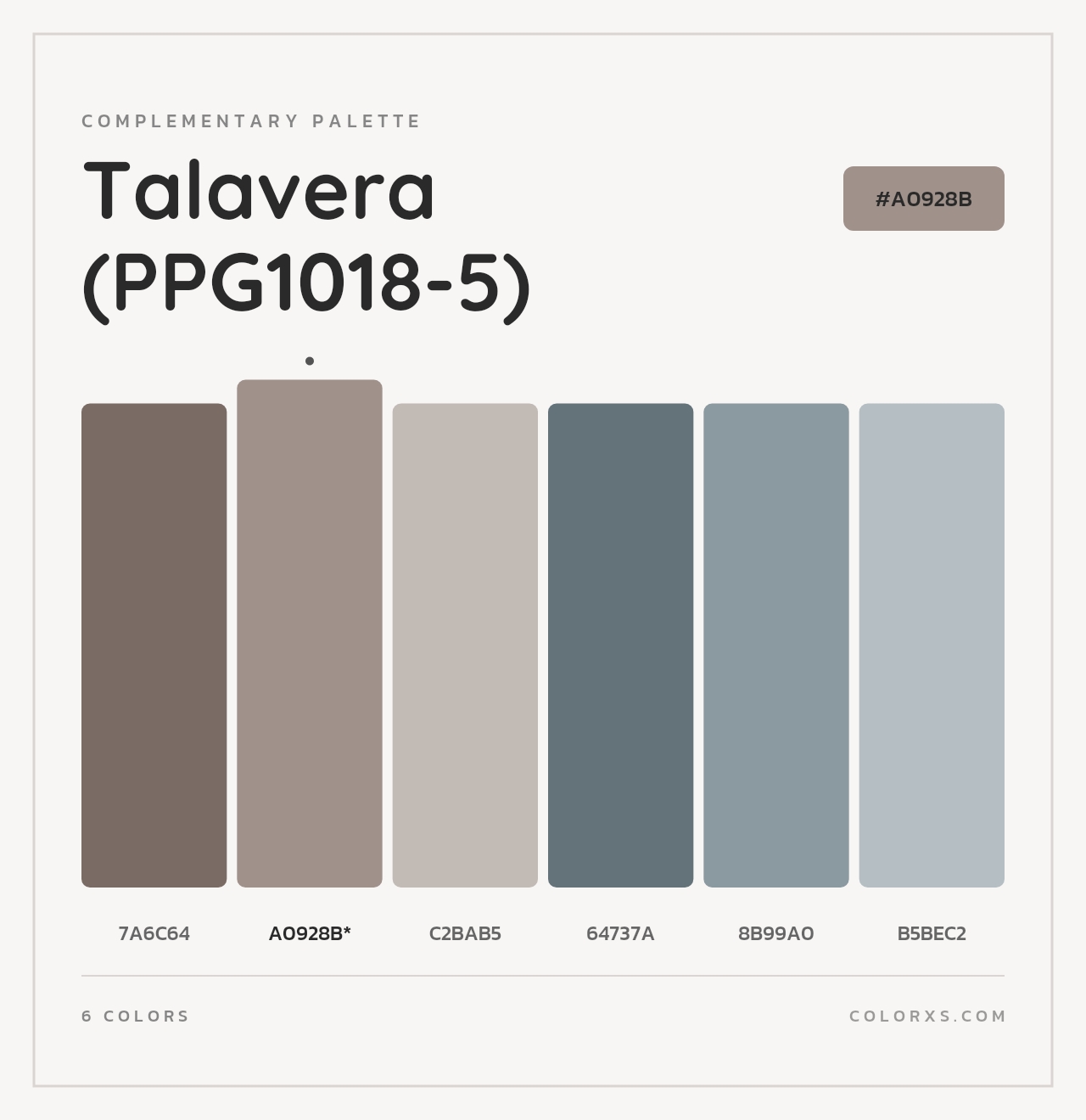 Talavera (PPG1018-5) - Complementary Color Palette