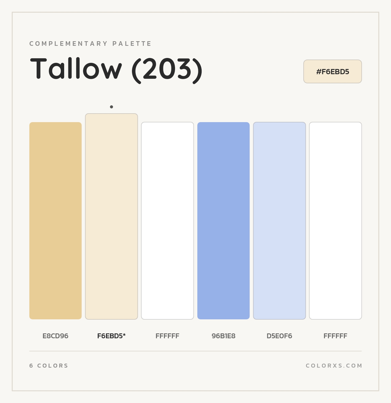 Tallow (203) - Complementary Color Palette