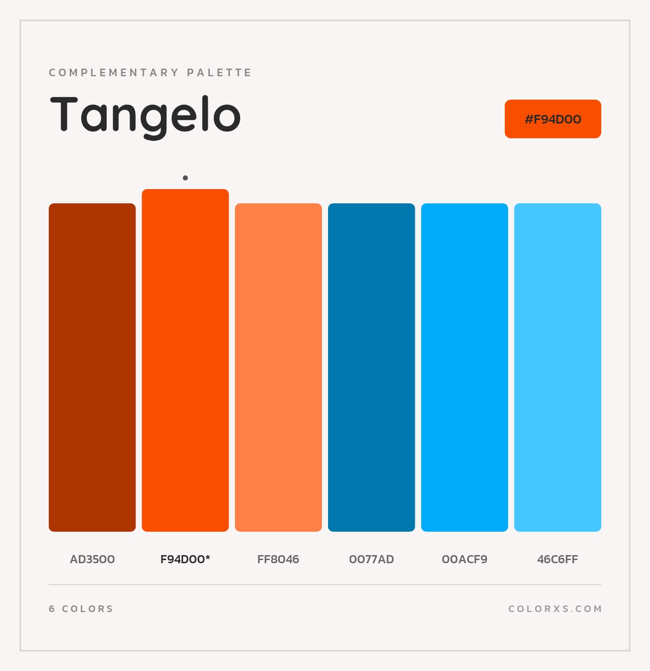 Tangelo - Complementary Color Palette