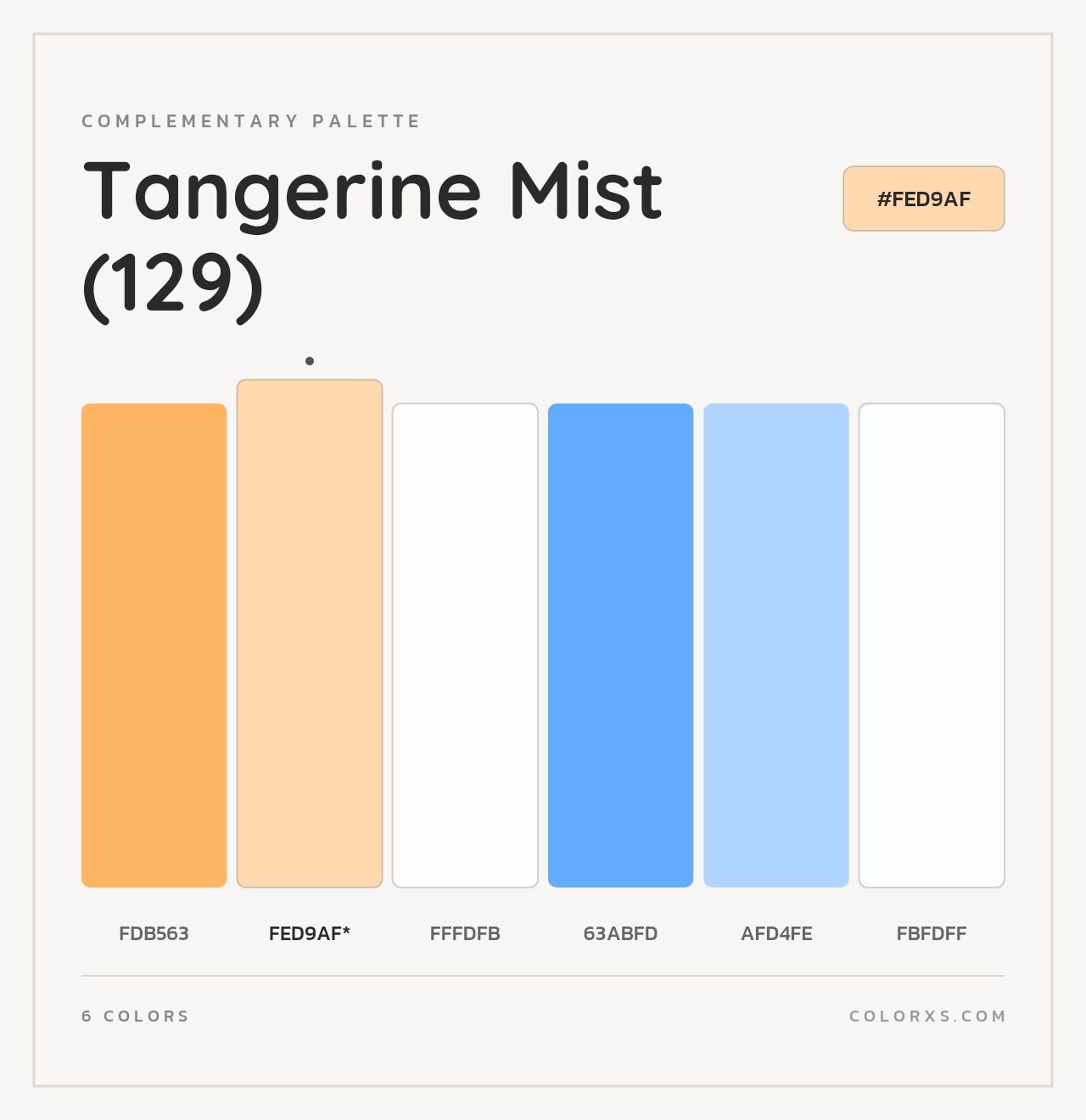 Tangerine Mist (129) - Complementary Color Palette