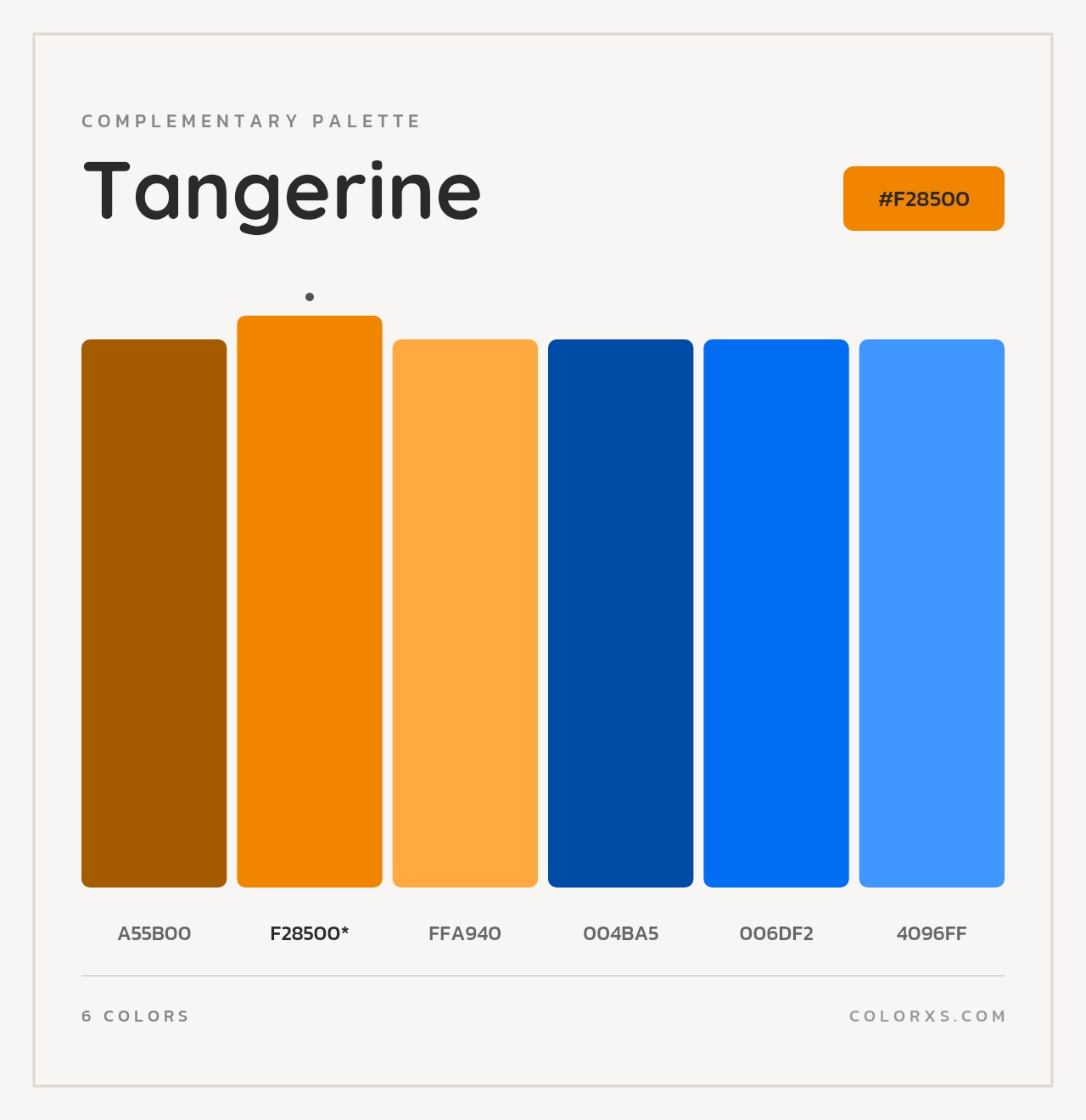 Tangerine - Complementary Color Palette