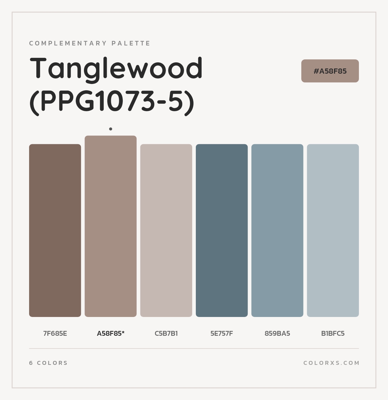 Tanglewood (PPG1073-5) - Complementary Color Palette