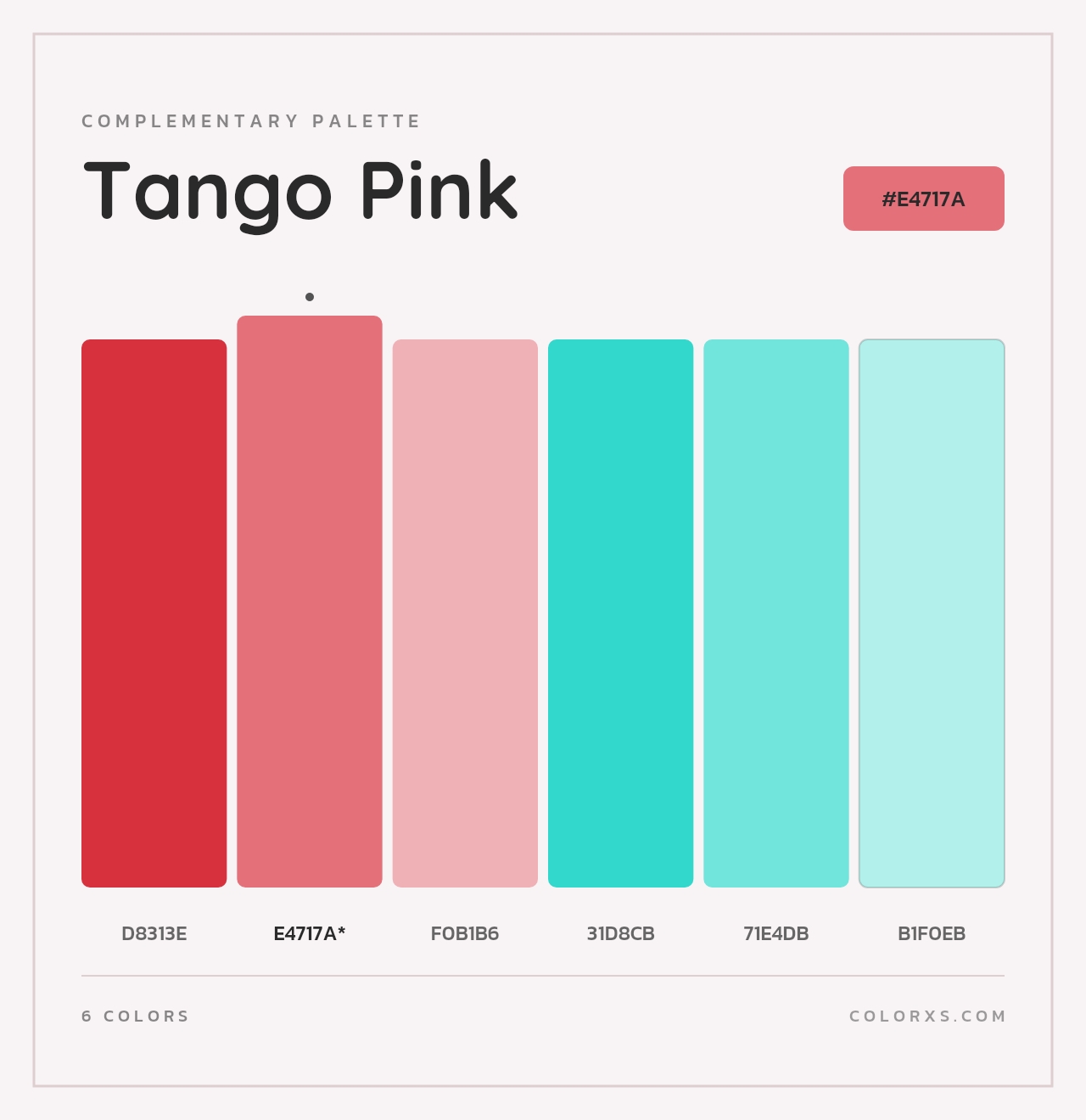 Tango Pink - Complementary Color Palette