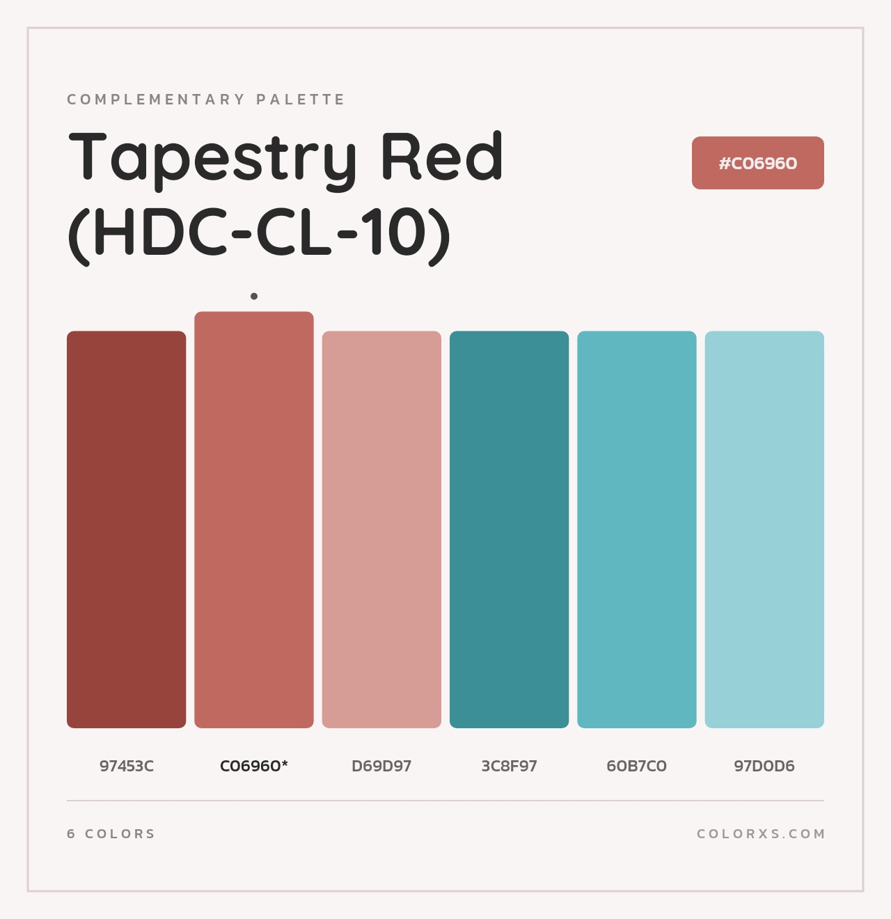 Tapestry Red (HDC-CL-10) - Complementary Color Palette
