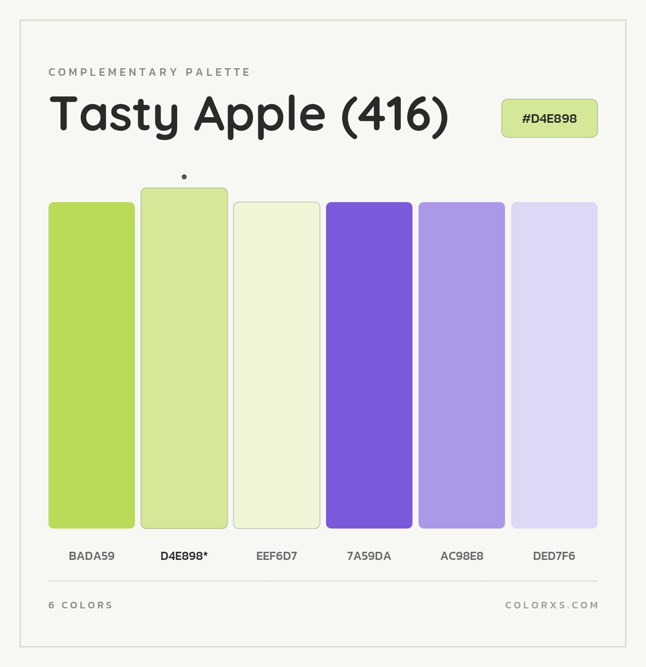 Tasty Apple (416) - Complementary Color Palette