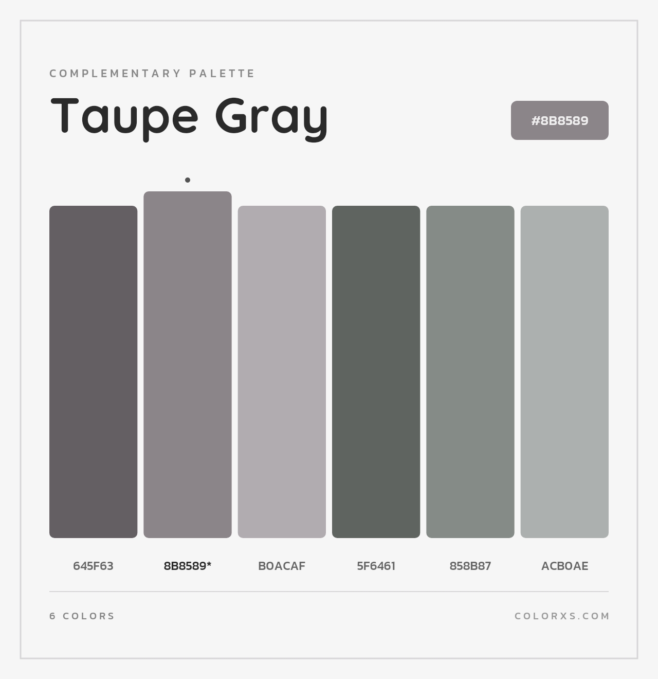 Taupe Gray - Complementary Color Palette