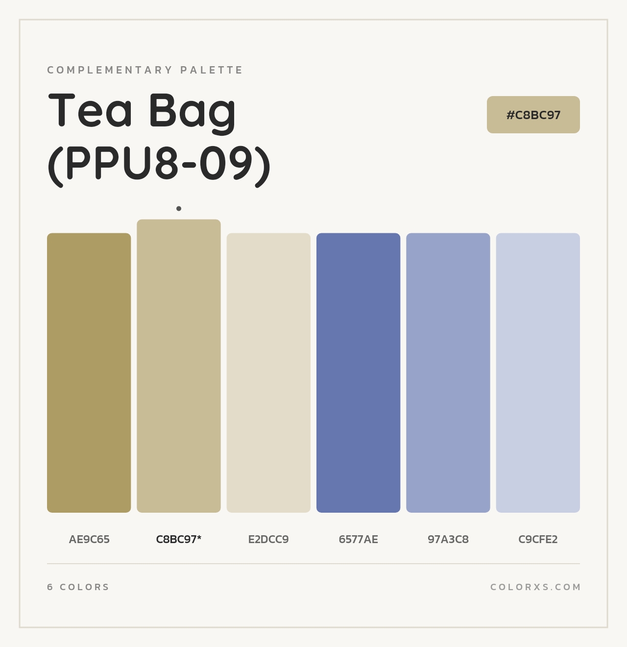 Tea Bag (PPU8-09) - Complementary Color Palette