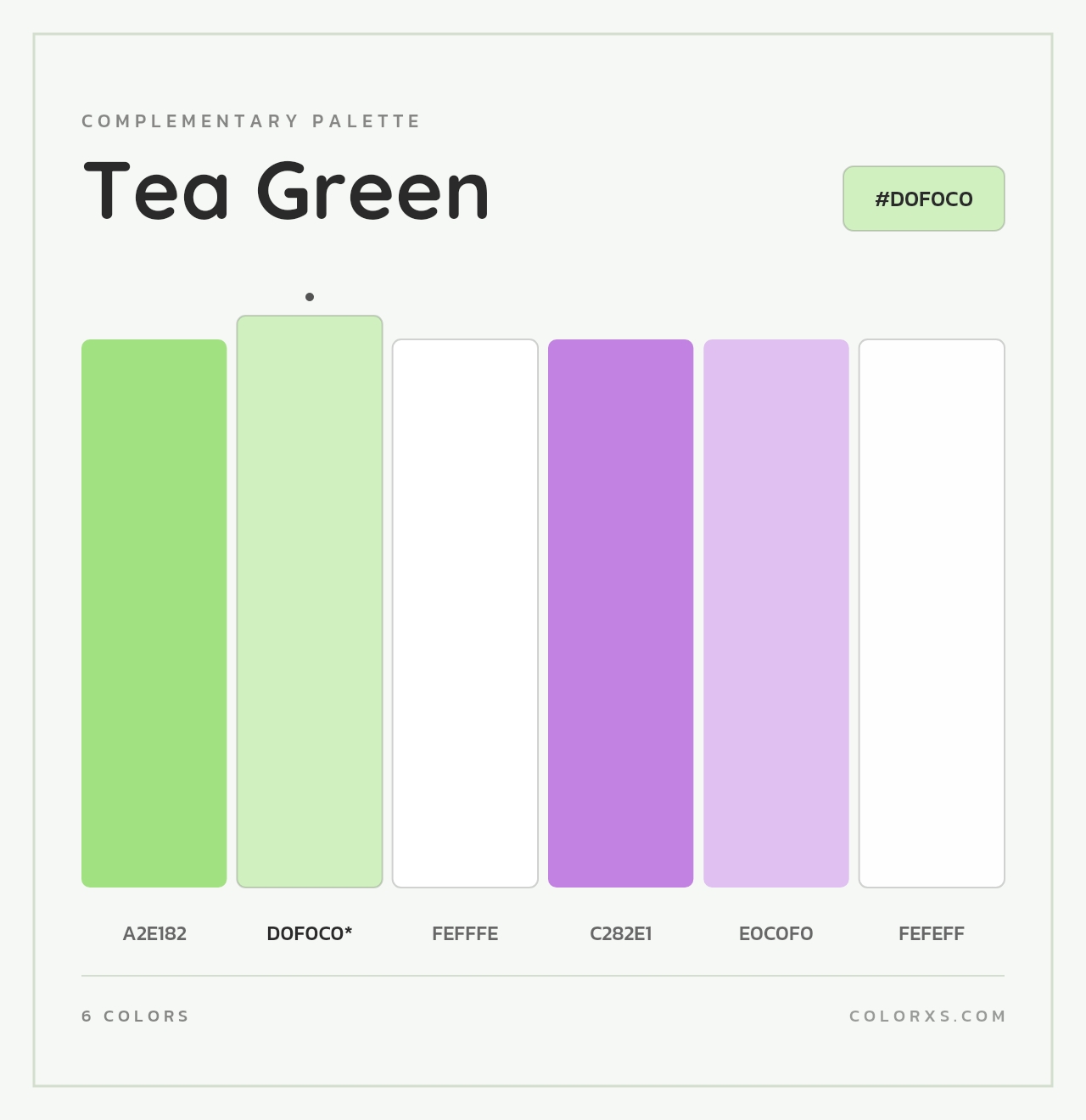 Tea Green - Complementary Color Palette