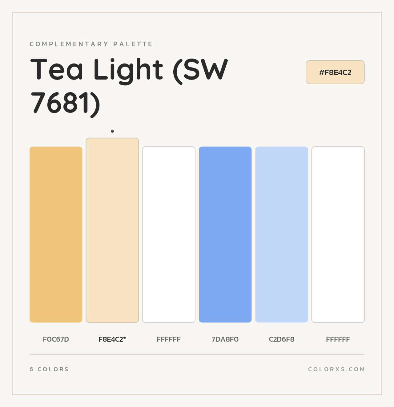 Tea Light (SW 7681) - Complementary Color Palette